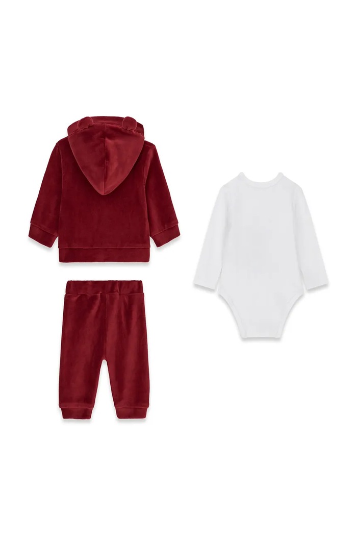 Guess Komplet dresowy niemowlęcy z bawełną H6BG10.K6029.9BY2 czerwony AW26