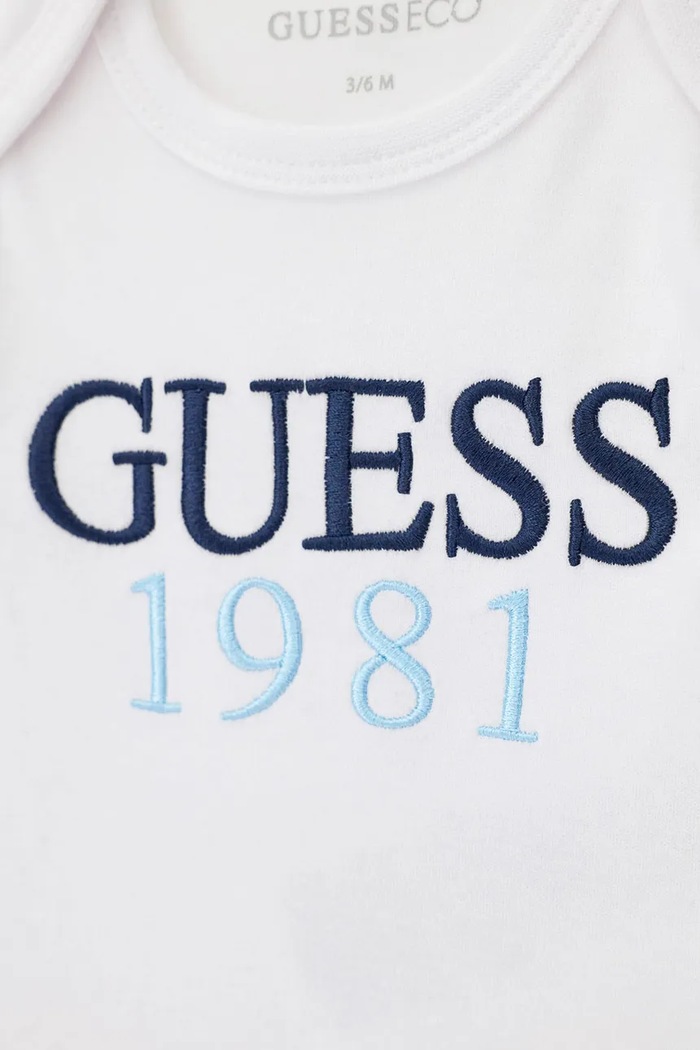 Komplet codzienny niemowlęcy bawełniany Guess niebieski H6BG06.K6016.9BY2