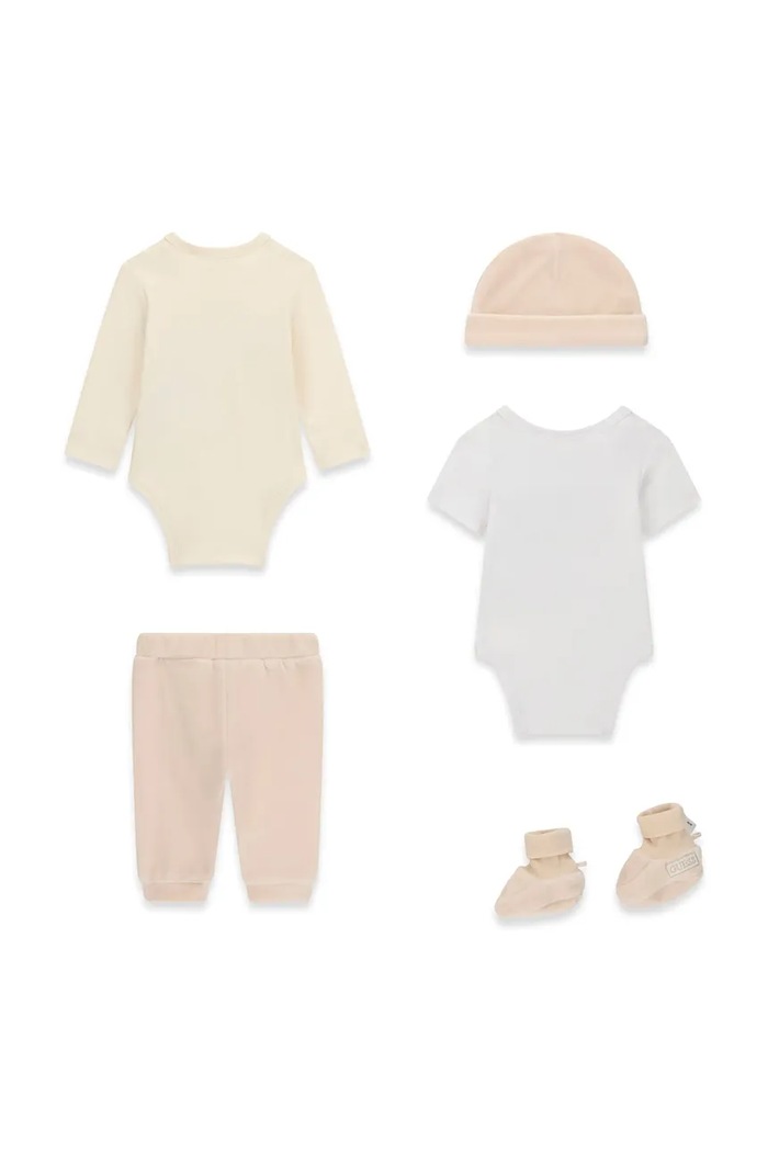 Guess Komplet codzienny niemowlęcy bawełniany H6BG06.K6016.9BY2 beżowy AW26