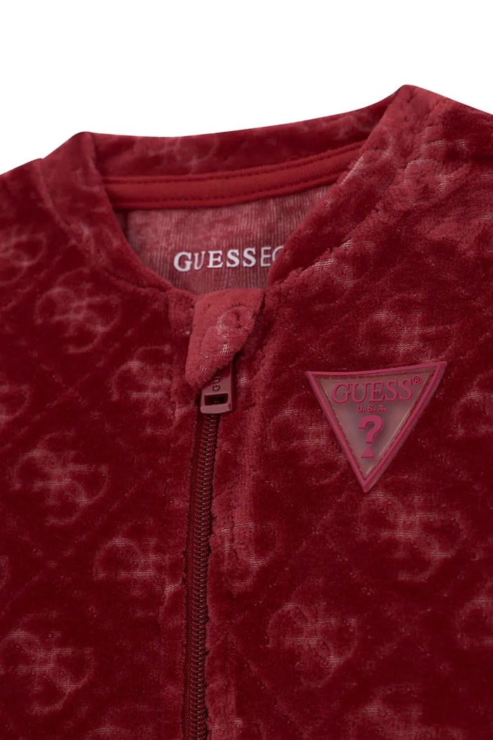 Komplet dresowy niemowlęcy z bawełną Guess H6BG05.K6014.9BY2 czerwony