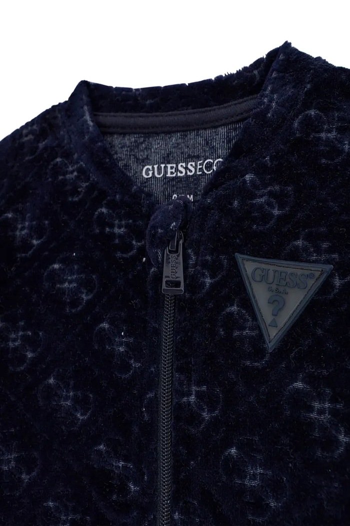Komplet dresowy niemowlęcy z bawełną Guess H6BG05.K6014.9BY2 granatowy