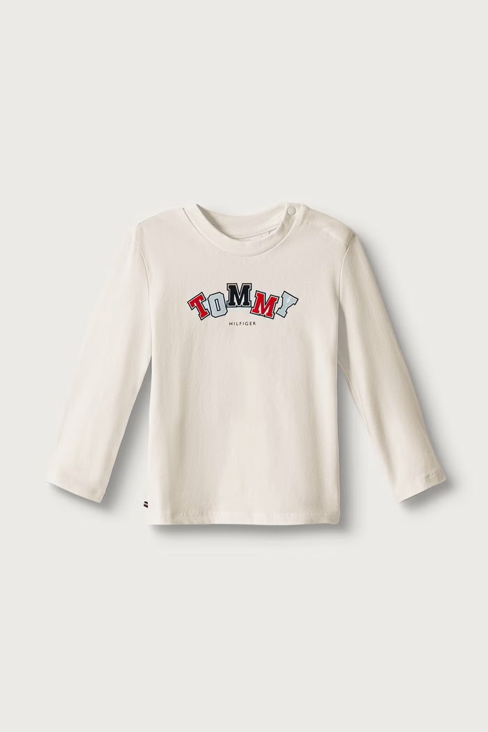 Tommy Hilfiger Komplet niemowlęcy bawełniany z elastanem KN0KN02327.9BY2 granatowy AW26