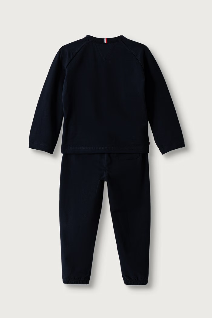 Komplet niemowlęcy bawełniany z elastanem Tommy Hilfiger granatowy KN0KN02327.9BY2