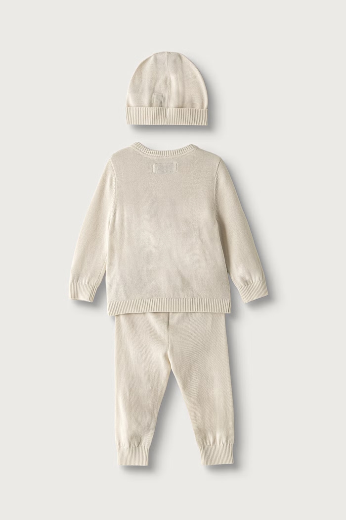 Calvin Klein Jeans komplet za bebe od pamuka LVCKFJN05N.9BY2 bež AW26