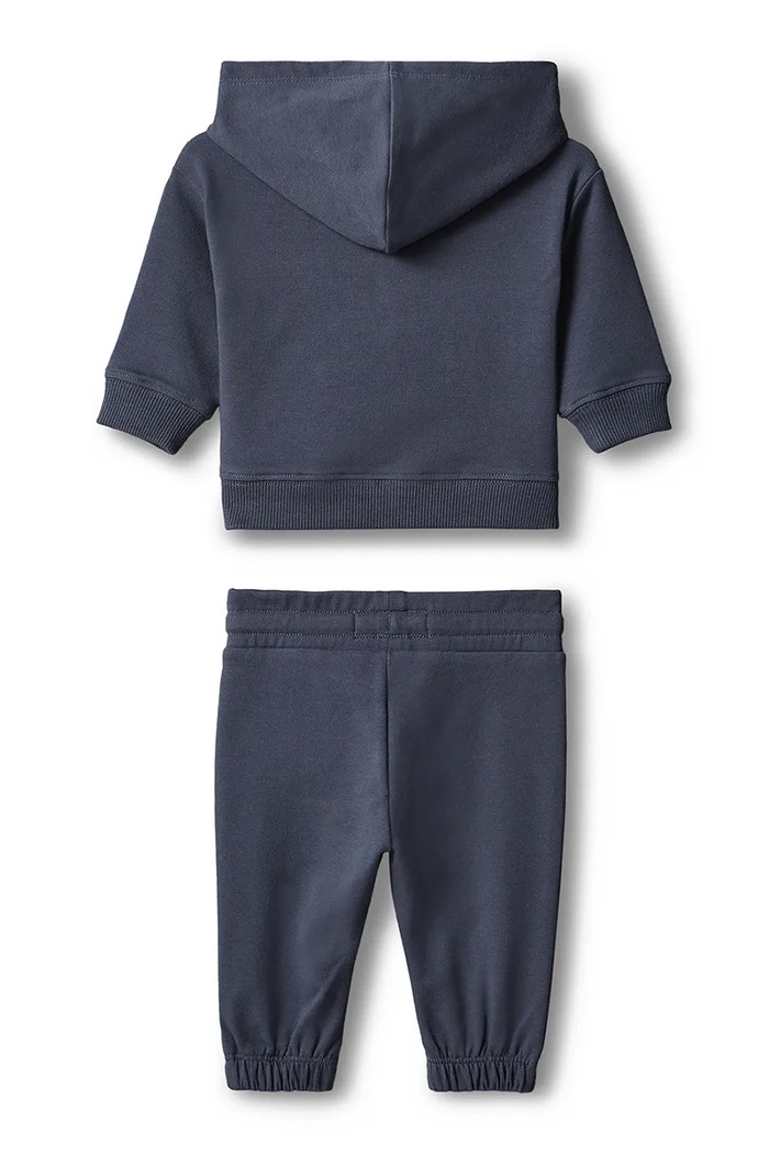 Calvin Klein Jeans komplet dresowy niemowlęcy bawełniany z elastanem LVCKFJI03N.9BY2 granatowy AW26