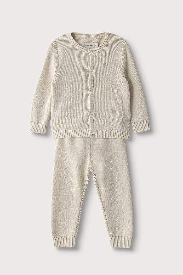 Calvin Klein Jeans komplet za djecu od pamuka bež LVCKFJI04N.9BY2