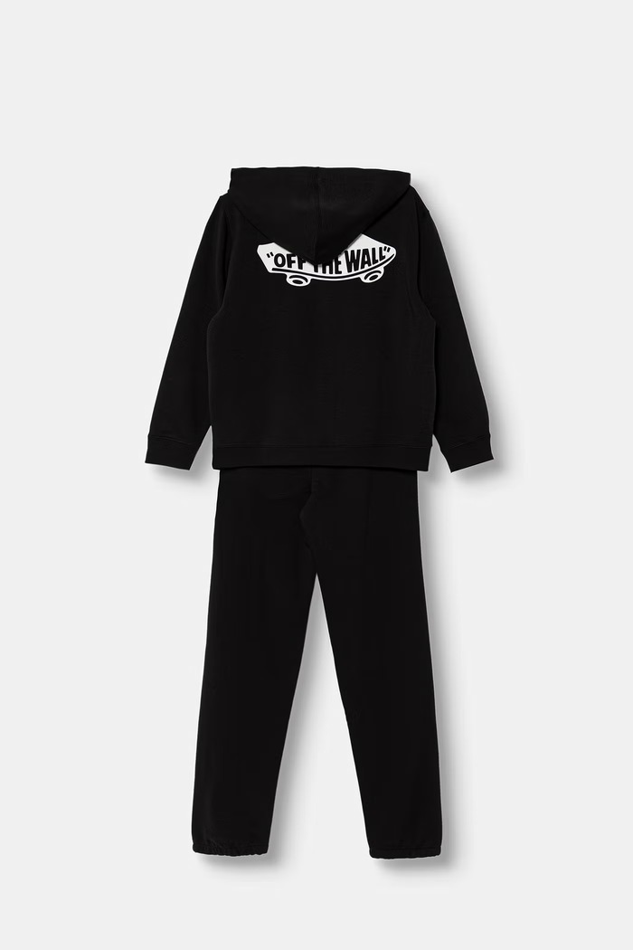 Vans komplet dresowy dziecięcy z bawełną Double Standard FZ Set VN0012TEBLK1 czarny AW26