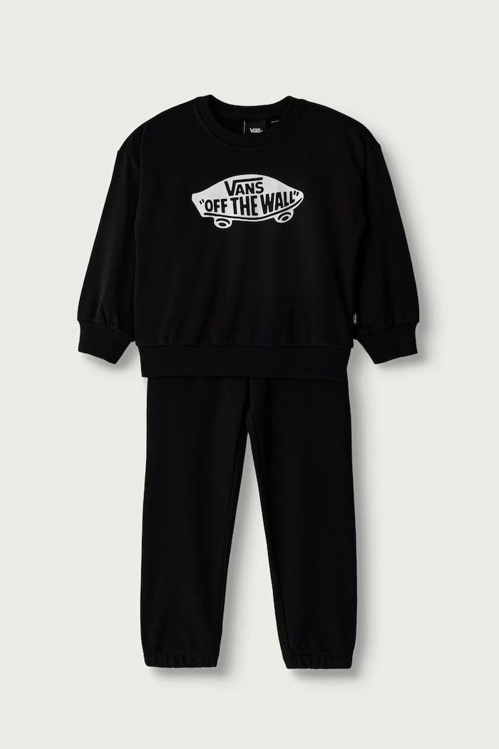 Vans Komplet dresowy dziecięcy z bawełną Double Standard Crew Set czarny VN0011V1BLK1