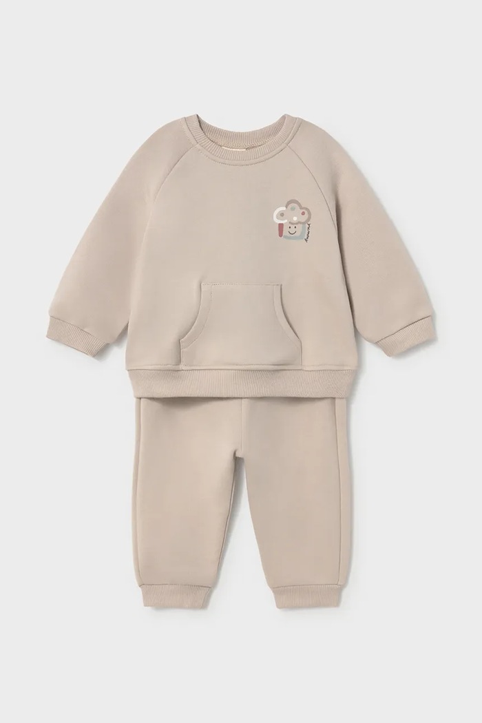 Mayoral Newborn komplet trenirka za bebe od pamuka bež 2607.2A.Newborn.9BY2