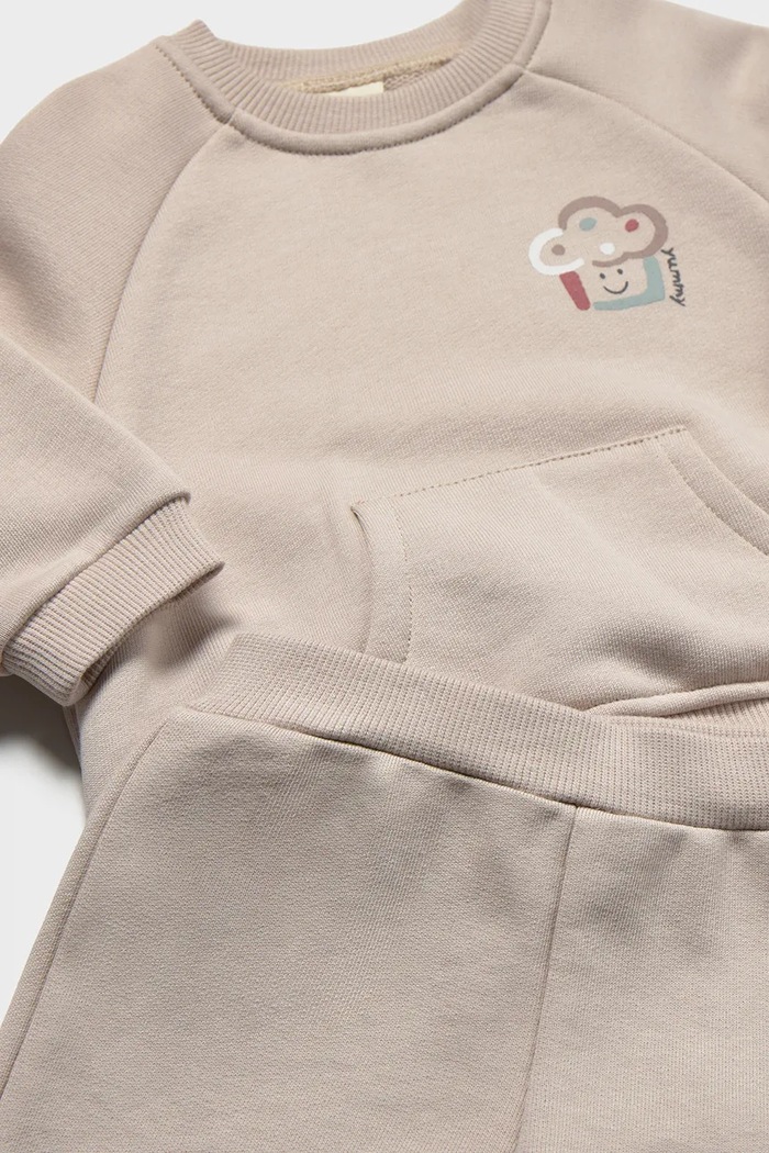 Dječaci Mayoral Newborn komplet trenirka za bebe od pamuka 2607.2A.Newborn.9BY2 bež