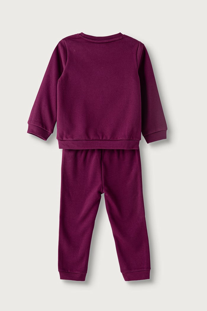 Puma komplet dresowy dziecięcy z bawełną MINICATS ESS Crew Set FL INF 686280.9BY2 fioletowy AW26