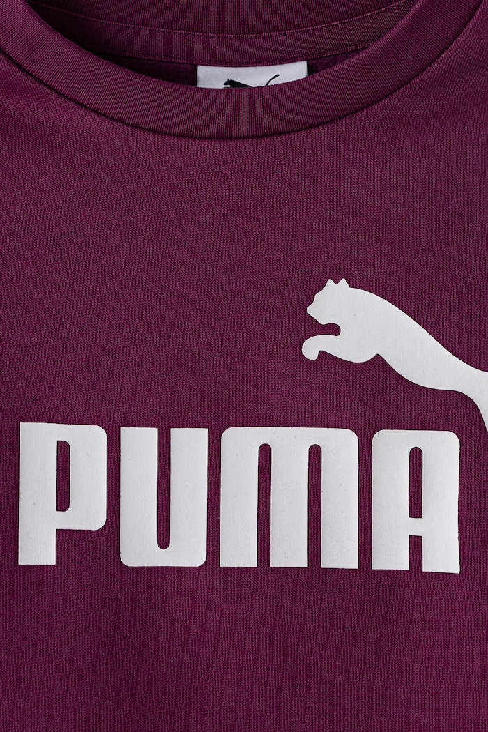 Chłopiec Puma komplet dresowy dziecięcy z bawełną MINICATS ESS Crew Set FL INF 686280.9BY2 fioletowy