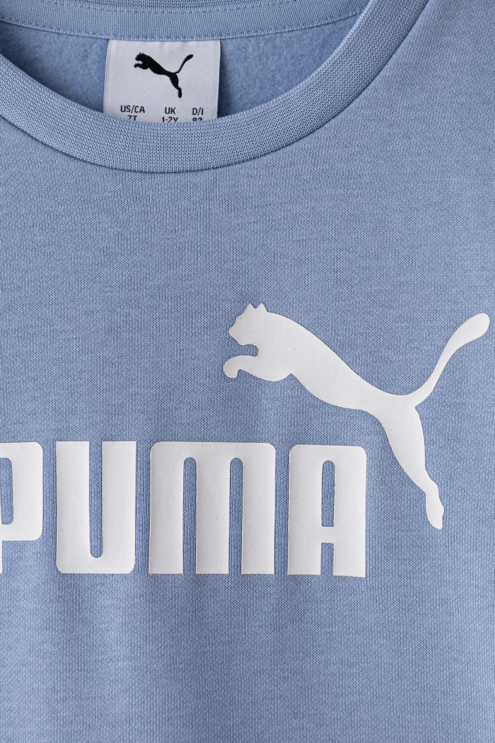 Chłopiec Puma komplet dresowy dziecięcy z bawełną MINICATS ESS Crew Set FL INF 686280.9BY2 niebieski