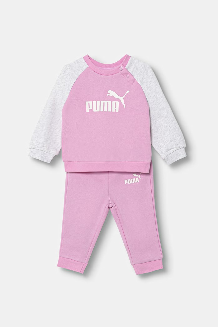 Puma dres dziecięcy z bawełną MINICATS ESS Raglan Crew Se różowy 686281.9BY2