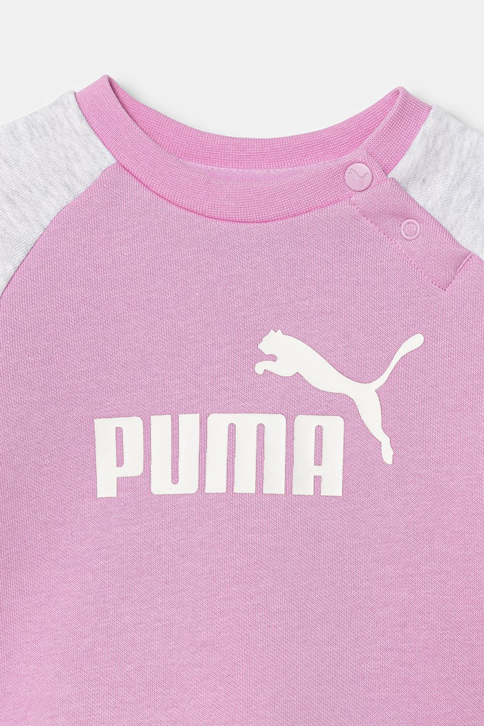 Chłopiec Puma dres dziecięcy z bawełną MINICATS ESS Raglan Crew Se 686281.9BY2 różowy