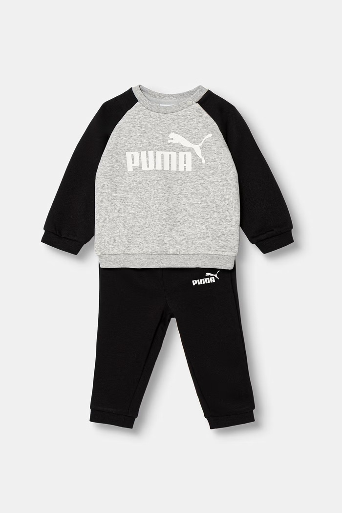 Puma dres dziecięcy z bawełną MINICATS ESS Raglan Crew Se czarny 686281.9BY2