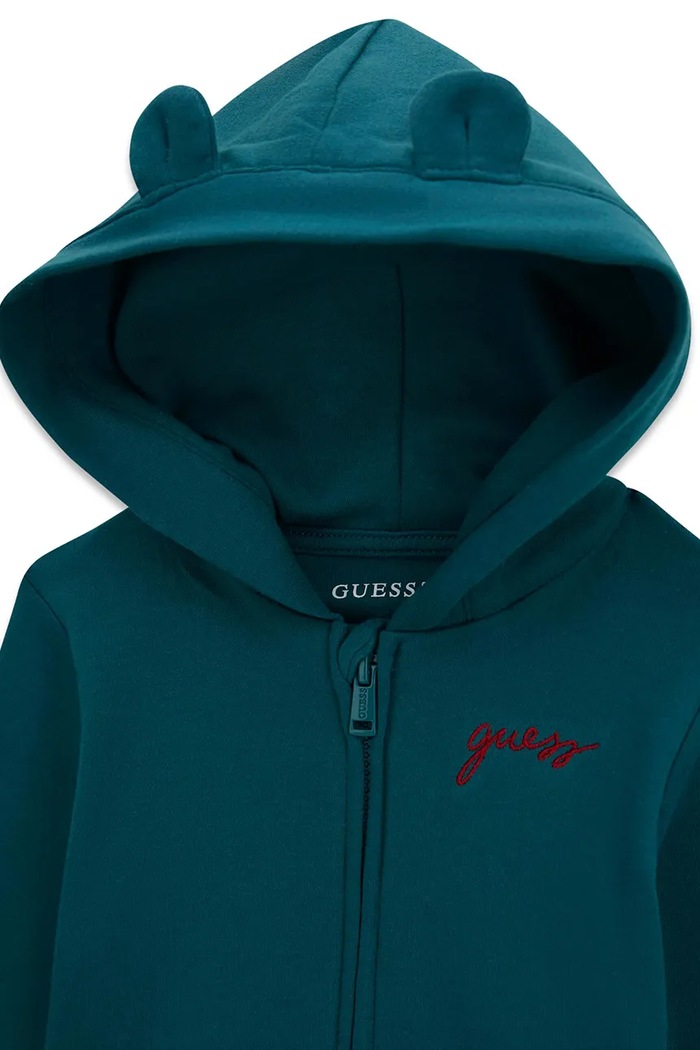 Guess dres niemowlęcy bawełniany zielony H6YG09.K4135.9BY2