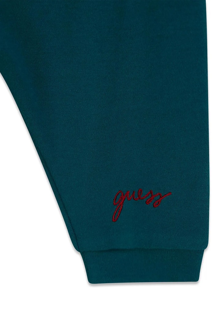 Guess dres niemowlęcy bawełniany H6YG09.K4135.9BY2 zielony