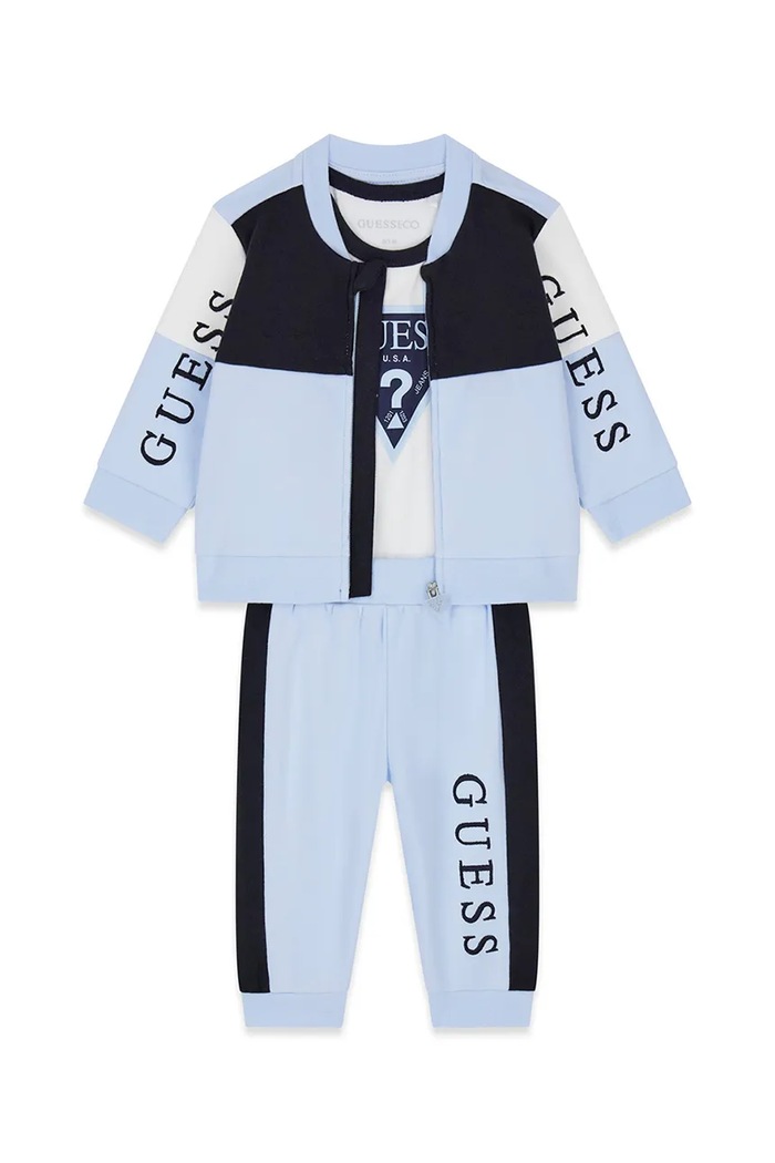 Chłopiec Guess komplet codzienny dziecięcy bawełniany H6YG03.K4124.9BY2 niebieski