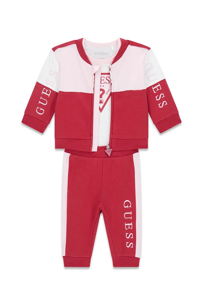 Chłopiec Guess komplet codzienny dziecięcy bawełniany H6YG03.K4124.9BY2 czerwony