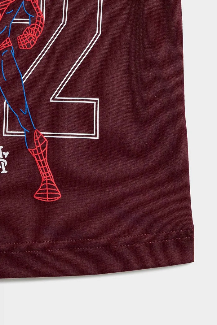 adidas komplet za djecu od pamuka MARVEL SPIDER-MAN KG6115 bordo