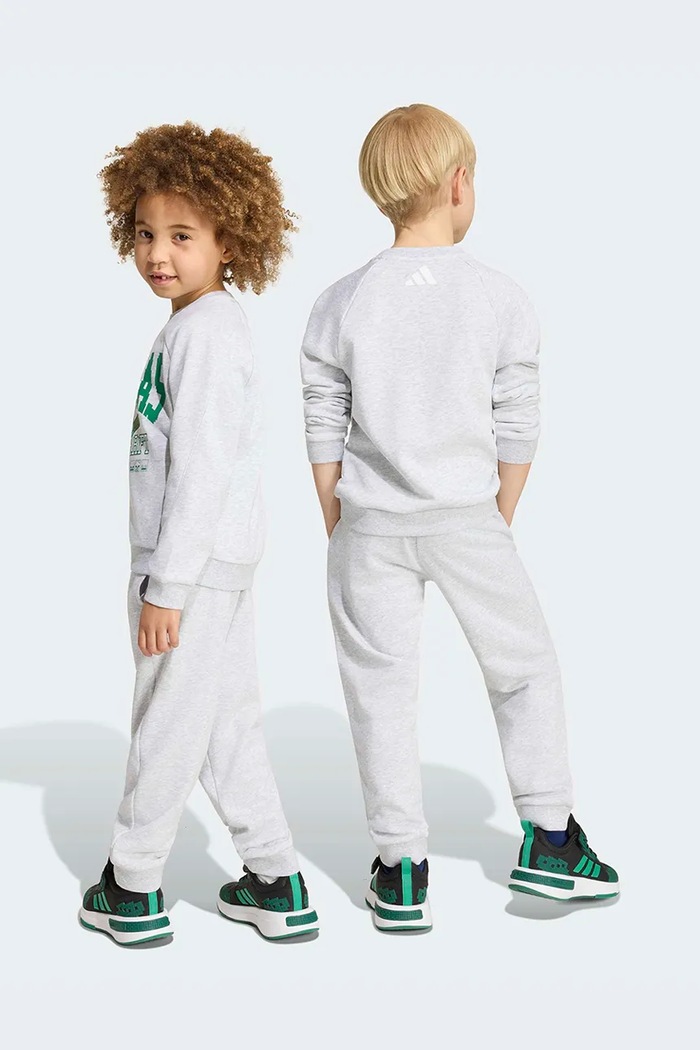 adidas tepláková detská s bavlnou MINECRAFT KS9036 sivá