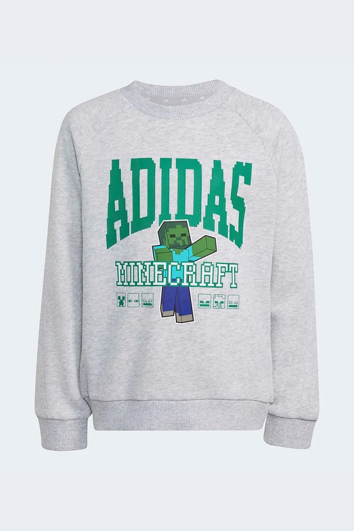 Chlapec adidas tepláková detská s bavlnou MINECRAFT KS9036 sivá