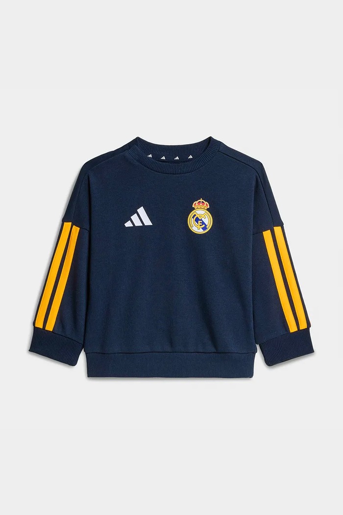 adidas Performance trenirka otroška z bombažem REAL MADRID KG2947 mornarsko modra AW26