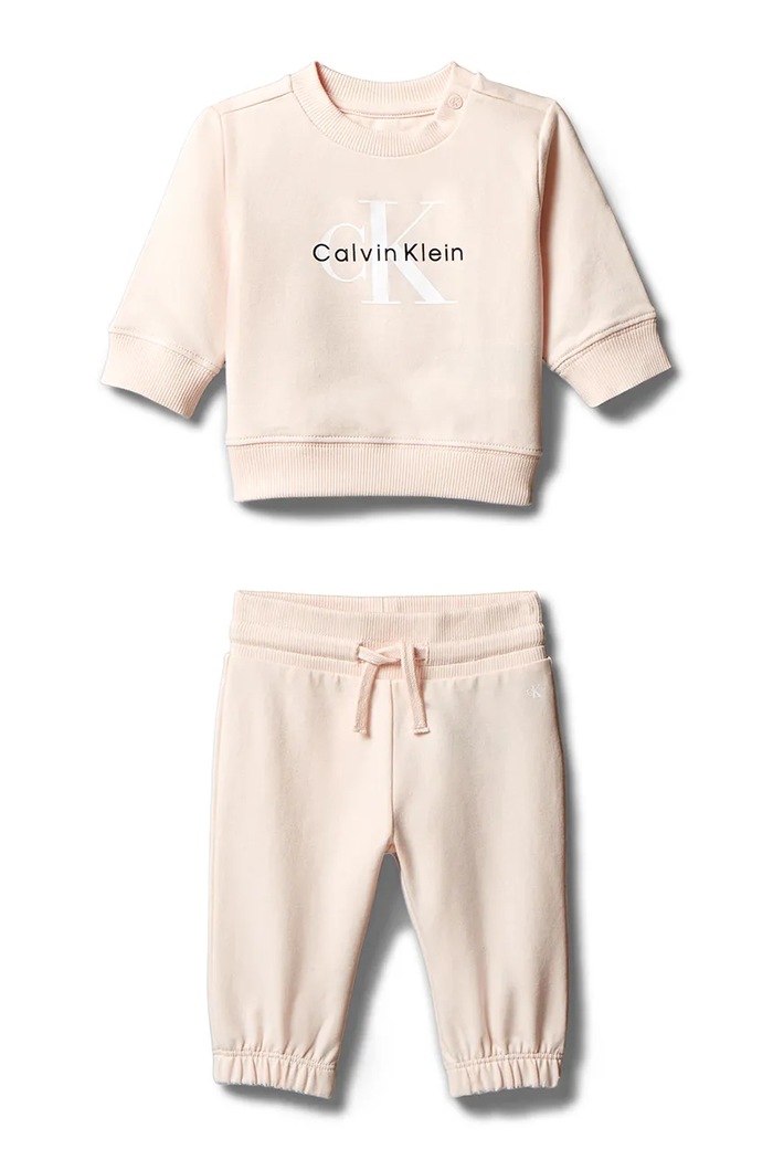 Calvin Klein Jeans komplet dresowy dziecięcy z bawełną różowy LV1CKTJI13.9BY2