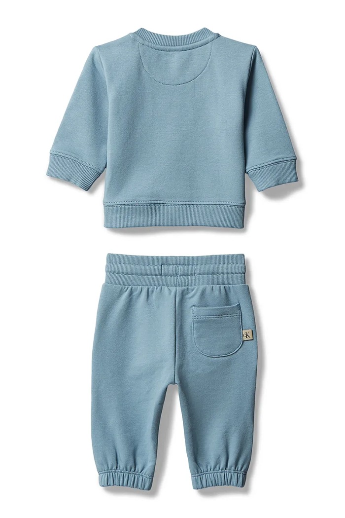 Calvin Klein Jeans komplet dresowy dziecięcy z bawełną LV1CKTJI13.9BY2 turkusowy AW26