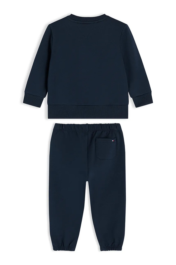 Tommy Hilfiger komplet dresowy niemowlęcy z bawełną KN0KN02248.9BY2 granatowy AW26