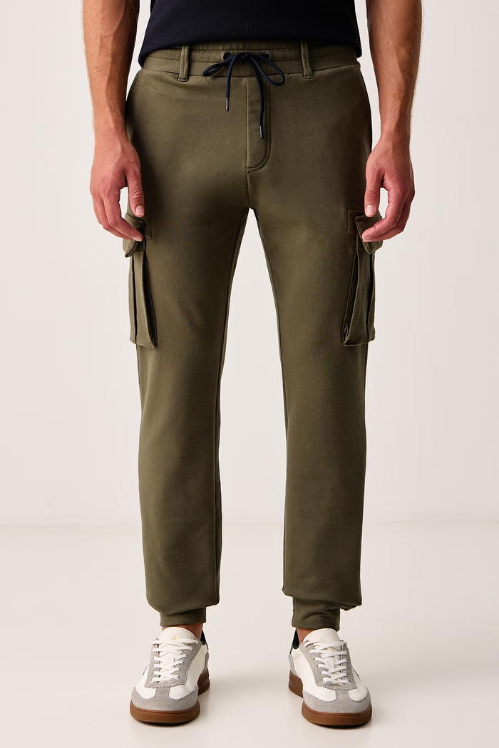 Komplet dresowy męski bawełniany z elastanem Aeronautica Militare TF0126UF00662 zielony