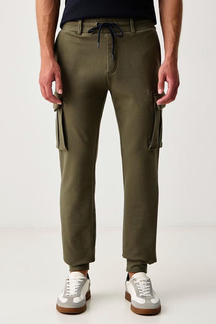 Komplet trenirka za muškarce od pamuka s elastanom Aeronautica Militare TF0126UF00662 zelena