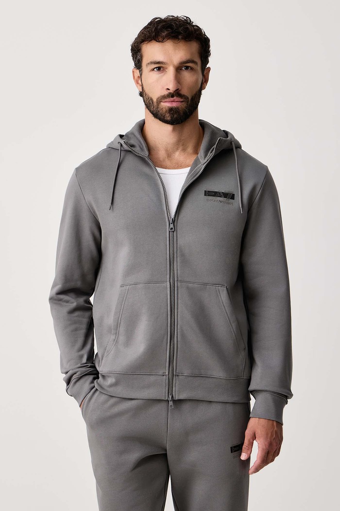 Odzież EA7 Emporio Armani Komplet dresowy męski z bawełną AF10377.7M002430 szary