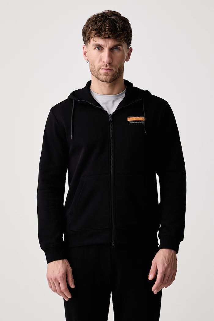 EA7 Emporio Armani Komplet dresowy męski z bawełną AF10377.7M002430 czarny AW26
