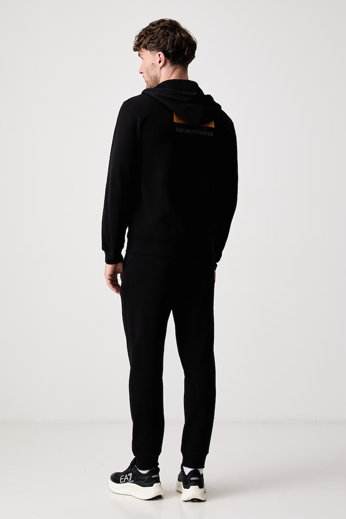 Komplet dresowy męski z bawełną EA7 Emporio Armani AF10377.7M002430 czarny