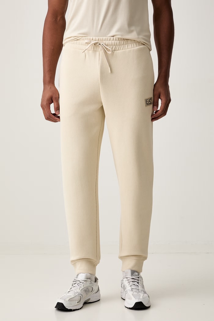 EA7 Emporio Armani komplet dresowy męski bawełniany beżowy AF21822.7M002236