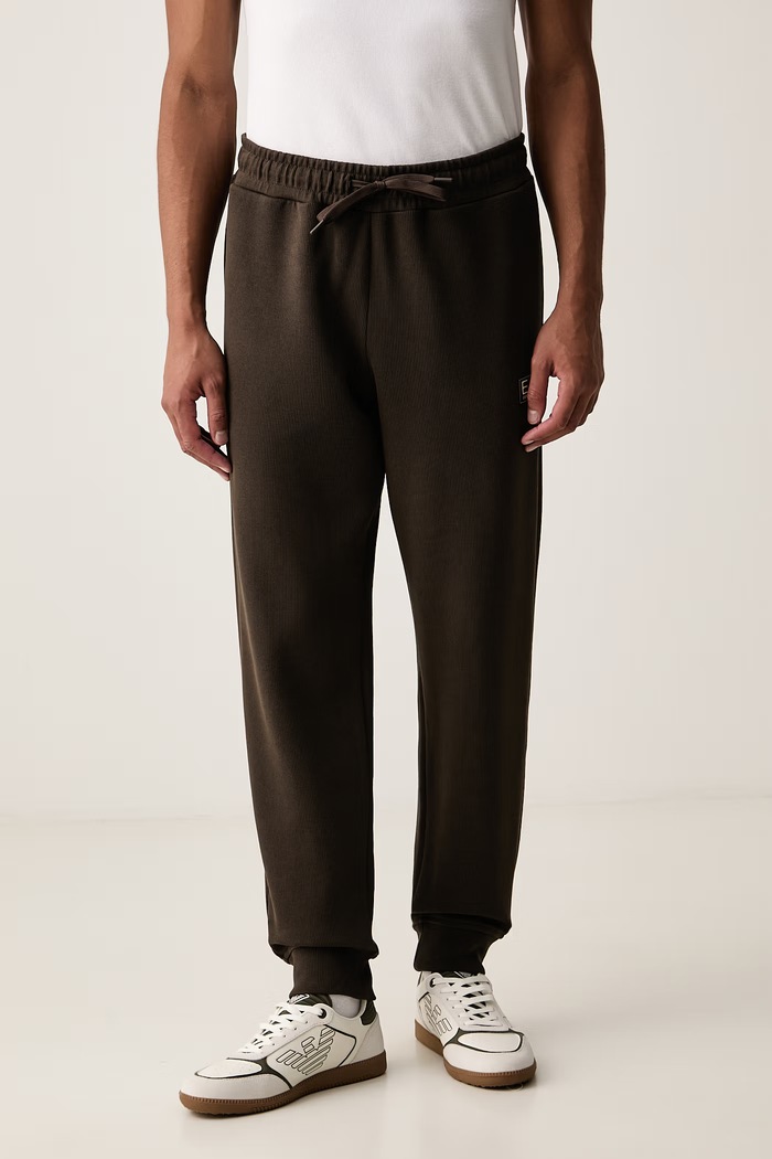 EA7 Emporio Armani σετ φόρμας ανδρικό βαμβακερό AF21822.7M002236 καφέ