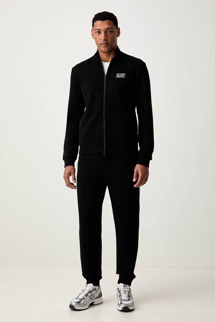 EA7 Emporio Armani komplet dresowy męski bawełniany czarny AF21822.7M002236
