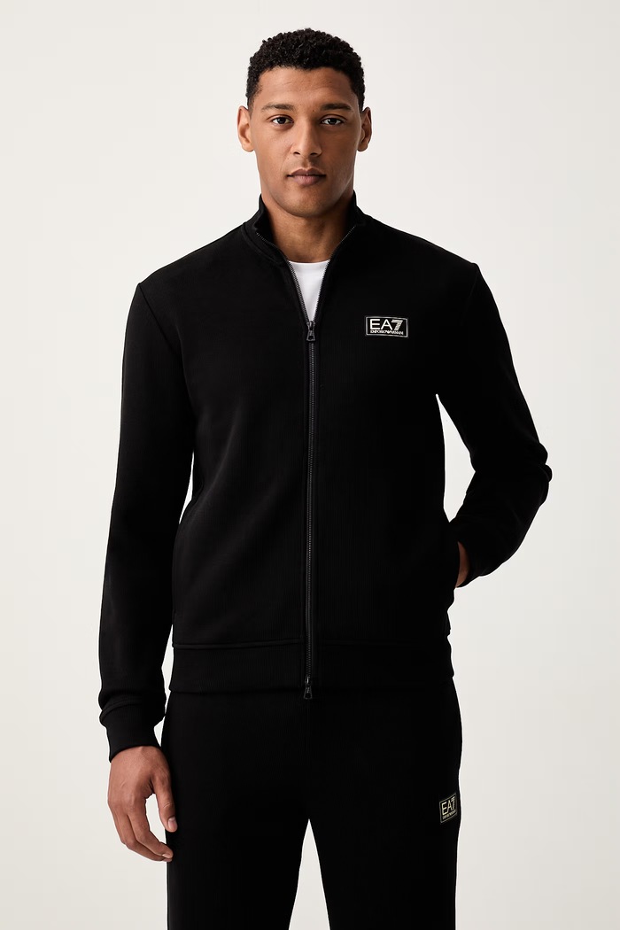 EA7 Emporio Armani komplet dresowy męski bawełniany AF21822.7M002236 czarny AW26