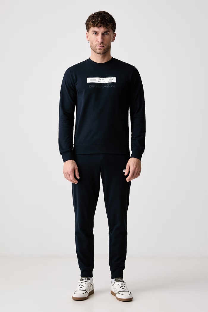 EA7 Emporio Armani Dres męski bawełniany granatowy AF13512.7M002423