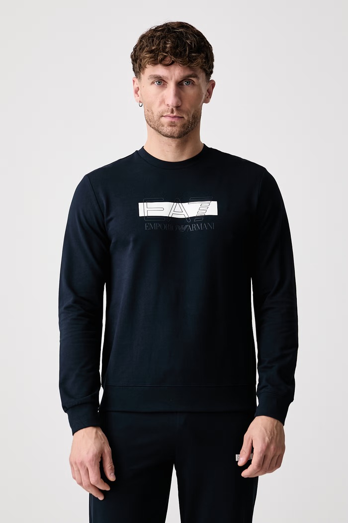 EA7 Emporio Armani Dres męski bawełniany AF13512.7M002423 granatowy AW26