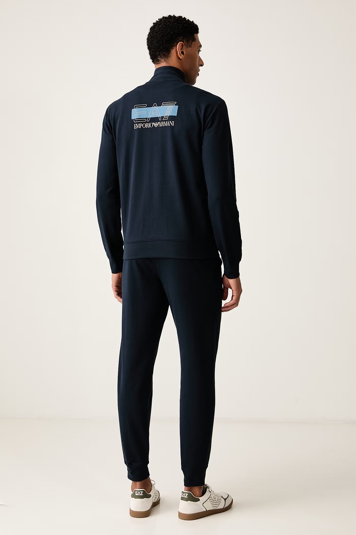 Komplet dresowy męski bawełniany EA7 Emporio Armani AF13512.7M002424 granatowy