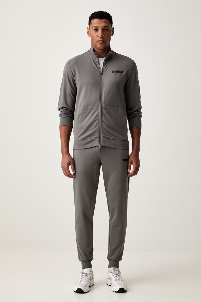 EA7 Emporio Armani komplet dresowy męski bawełniany szary AF13512.7M002424