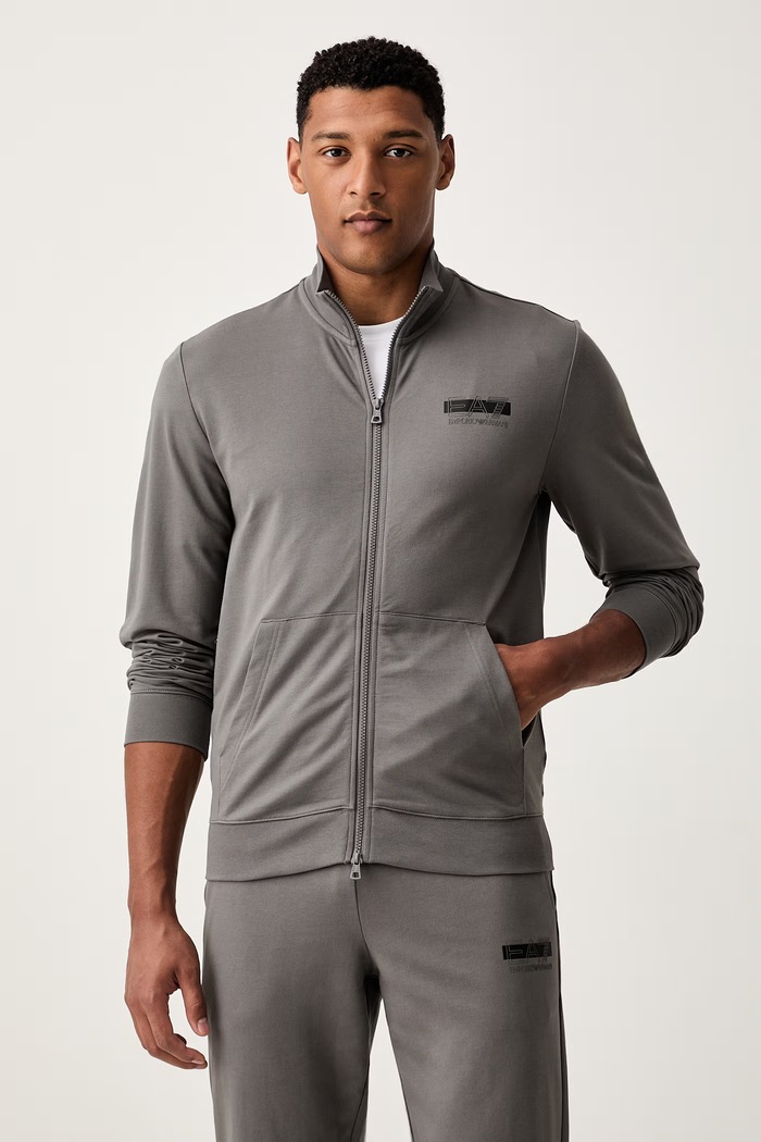 EA7 Emporio Armani komplet dresowy męski bawełniany AF13512.7M002424 szary AW26