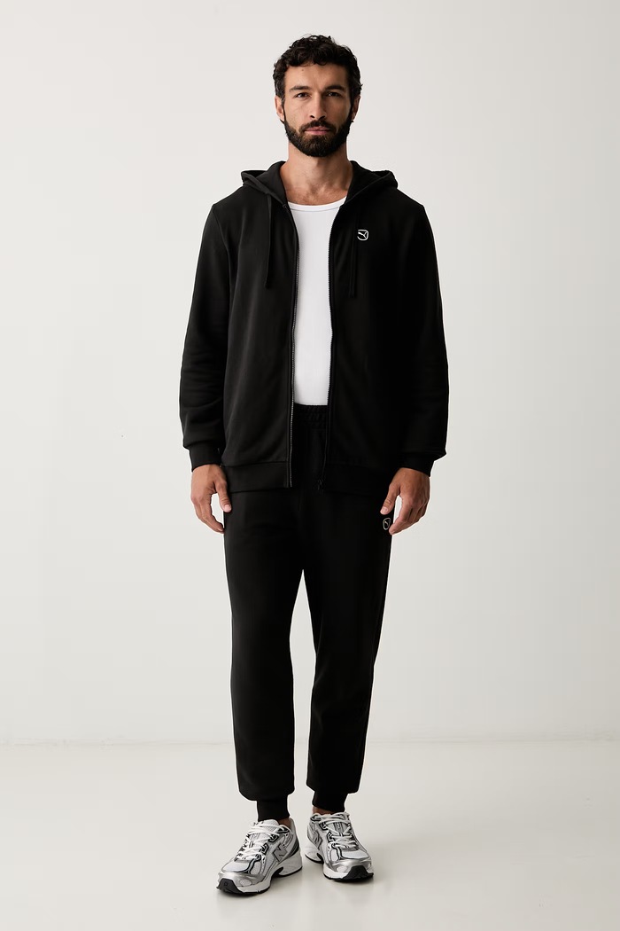 Puma komplet dresowy męski bawełniany Essentials Elevated czarny 695216