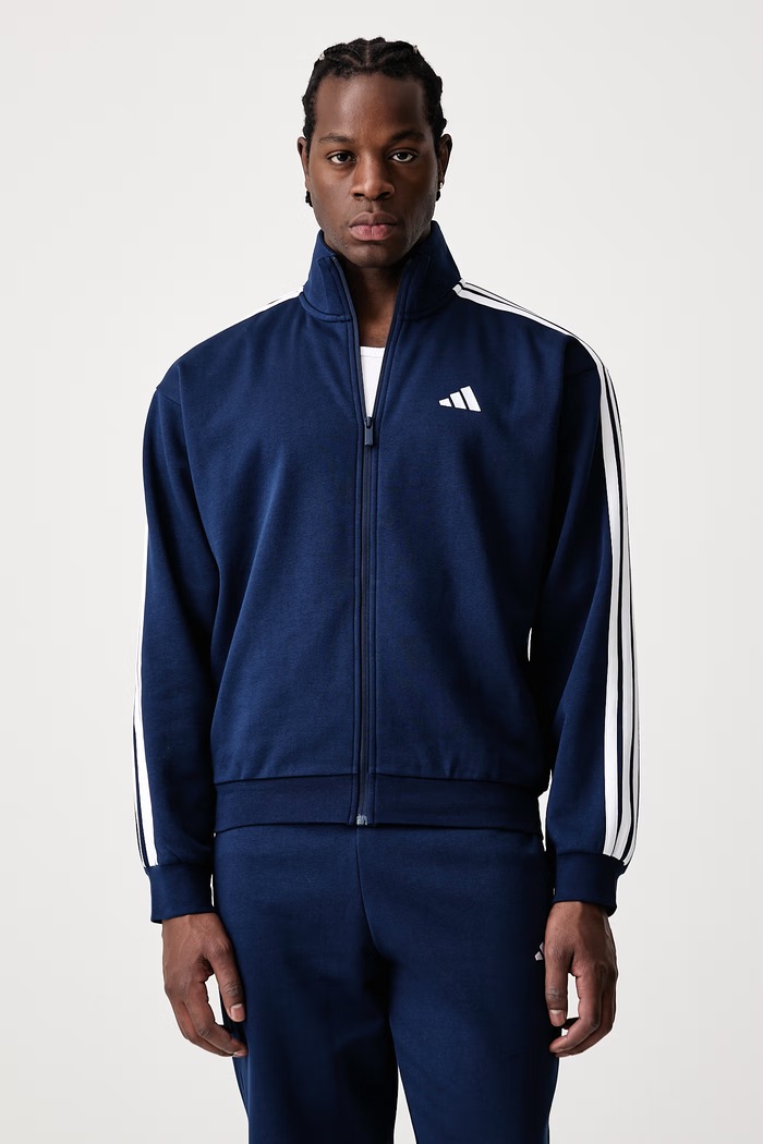 adidas Komplet dresowy męski z bawełną Three Stripes KY2283 niebieski AW26