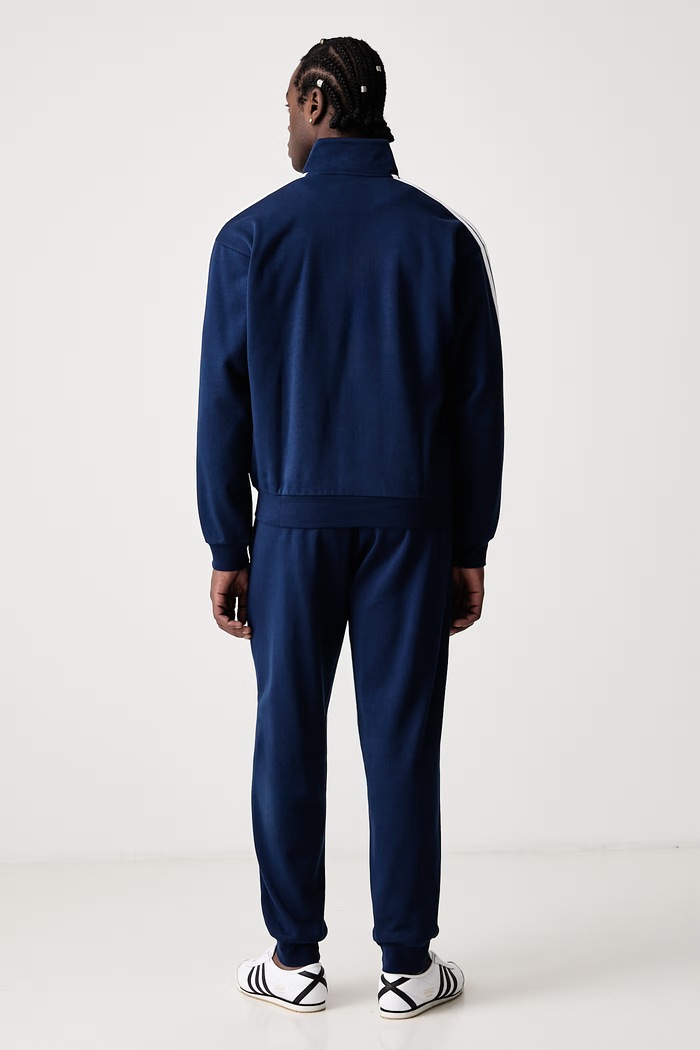 Komplet dresowy męski z bawełną Three Stripes adidas KY2283 niebieski