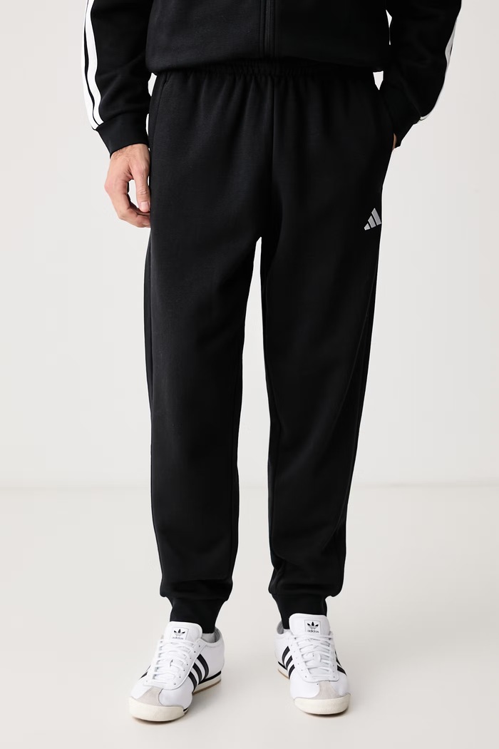 Komplet dresowy męski z bawełną Three Stripes adidas KY2284 czarny
