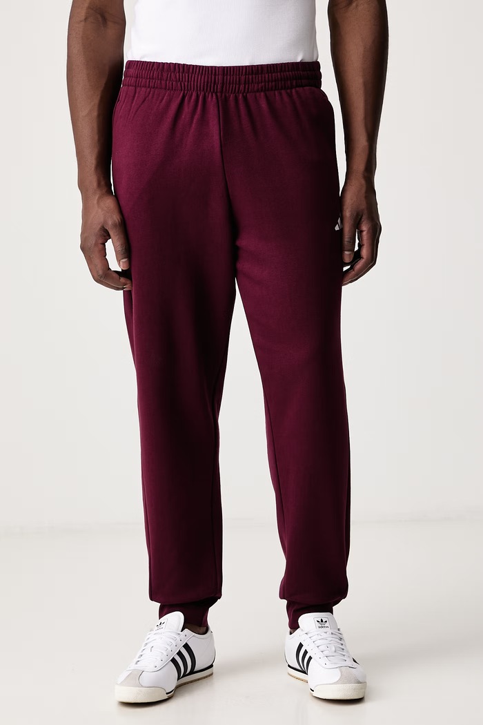 Komplet dresowy męski z bawełną Three Stripes adidas KY2282 bordowy